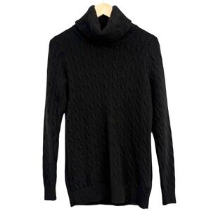 Polo Ralph Lauren Cable Knit 100% Cashmere Turtleneck Sweater Size M
